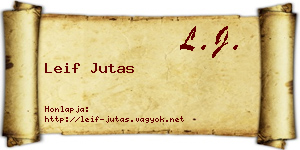 Leif Jutas névjegykártya